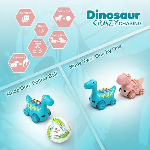 Interactive Robot Dinosaur Toy, Electronic Pet with Smart Follow Ball and Gesture Control, Rechargeable, Gift for Girls and Boys Ages 3 and Up in Saudi Arabia