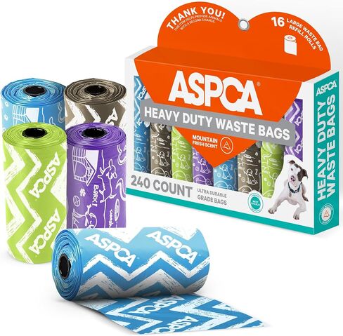 أكياس فضلات الكلاب المتنوعة من ASPCA - 8 لفات (120 كيس) in Kuwait