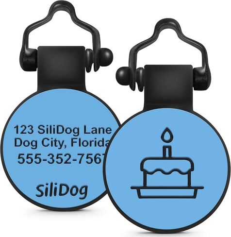 SiliDog - علامة الكلب الصامتة الأصلية المصنوعة من السيليكون - معرف حيوان أليف محفور بشكل شخصي بدون صوت - كما يظهر على خزان القرش - متين - لا يبهت أبدًا - شامروك - أخضر in Kuwait