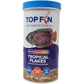 Top Fin Tropical Fish Food Flakes Color Enhancing, 7.06oz in Kuwait