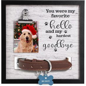 Dog Memorial Gifts for Loss of Dog, Pet Loss of Dog Sympathy Gift, Pet Memorial Frame with Collar Holder, Pet Cat Passed Away Photo Display Dog Remembrance Frame in Saudi Arabia