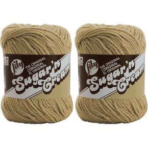 Lily Sugar 'N Cream The Original Solid Yarn, 2.5oz, Medium 4 Gauge, 100% Cotton - Jute - Machine Wash & Dry in Kuwait