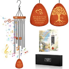 Dog Memorial Gifts Wind Chimes, Pet Loss Sympathy Gift, 25.5'' Dog Cat Passing Away Remembrance Wind Chime with Rainbow Bridge Poem Card, Black in Saudi Arabia