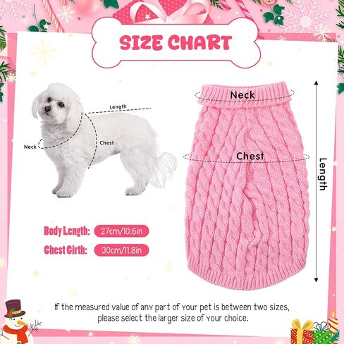 4 Pack Dog Sweaters for Small Dogs, Puppy Small Medium Warm Clothe in Winter, Pet Cat Turtleneck Knitted Sweaters Cold Weather for Boy Girl Pet Chihuahua Doggie, Four Colors(M) in Saudi Arabia