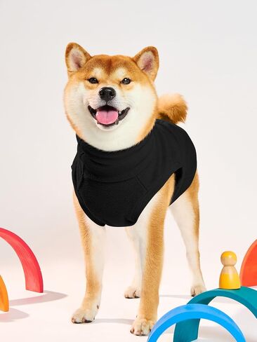 Haloumoning Fleece Dog Sweater Turtleneck Pullover Sweatshirt Pet Winter Warm Clothes in Saudi Arabia