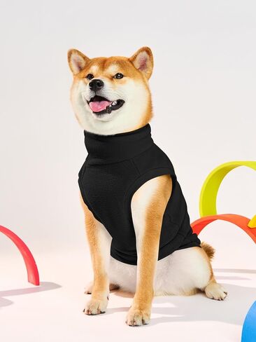 Haloumoning Fleece Dog Sweater Turtleneck Pullover Sweatshirt Pet Winter Warm Clothes in Saudi Arabia