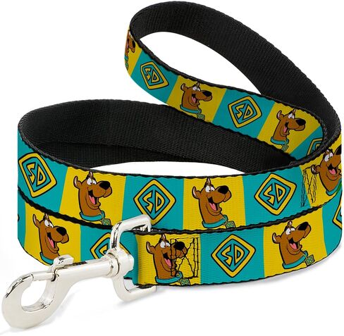 Scooby Doo Pet Leash, Dog Leash, Scooby Doo Pose and Dog Tag Blocks Yellow Blue, 6 Feet Long 1.5 Inch Wide in Saudi Arabia