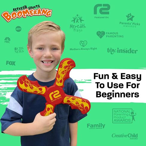 Fun Boomerang for Kids - Stocking Stuffers for Boys and Girls - Soft & Easy Use - Best Gifts for 6 7 8 9 10 11 12 13 Year Old Boy Gifts - 2026 Top Toys for Boys Age 8-12 + Teens Outdoor Boy Gift Ideas in Saudi Arabia