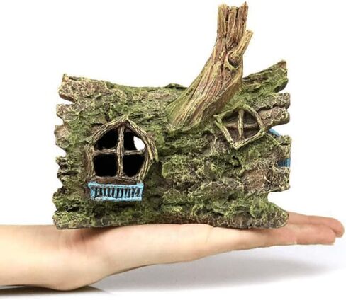 Tree House Resin Wooden Fish Tank Decoration Cottage Jellyfish Carp Shrimp Turtle Pet Snake Reptile in Saudi Arabia