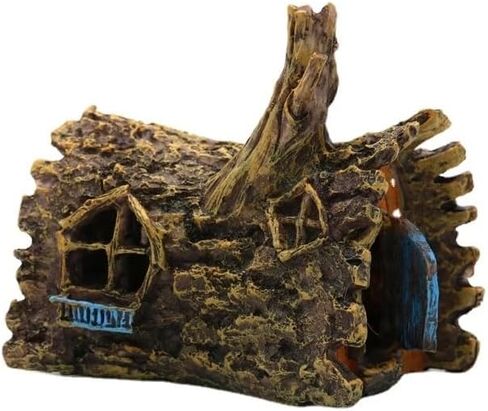 Tree House Resin Wooden Fish Tank Decoration Cottage Jellyfish Carp Shrimp Turtle Pet Snake Reptile in Saudi Arabia
