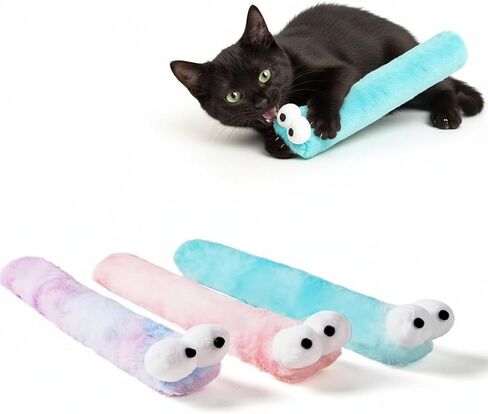 لعبة 2BB Cat Kicker مع النعناع البري للقطط الداخلية - 3 عبوات من لعبة عصا الركل الناعمة من القطيفة للركل والعض والمصارعة - ألعاب النعناع البري التفاعلية 12.5 بوصة لتقليل الملل وتعزيز التمرين in Kuwait
