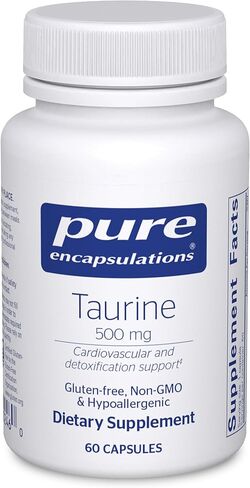 Pure Encapsulations Taurine 1,000 mg | Amino Acid Supplement for Liver, Eye Health, Antioxidants, Heart, Brain, and Muscles* | 120 Capsules in Kuwait