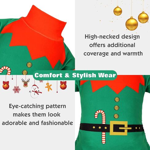 CuteBone Thermal Dog Pajamas Turtleneck Christmas Coat Fleece Outfit – Soft, Cozy High Neck Dog Clothes Pet Onesie for Cold Weather, Ideal for Small & Medium Dogs Puppy Pjs Costume GP11L in Saudi Arabia