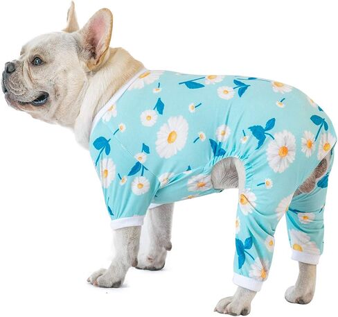 Dog Pajamas Cute Print Dog Clothes for Small Medium Dogs and Cat Soft Pet Puppy Onesie Doggy Outfit Cat Apparel LCC1135-03XS in Saudi Arabia