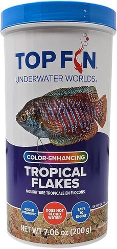 Top Fin Tropical Fish Food Flakes Color Enhancing, 7.06oz in Kuwait