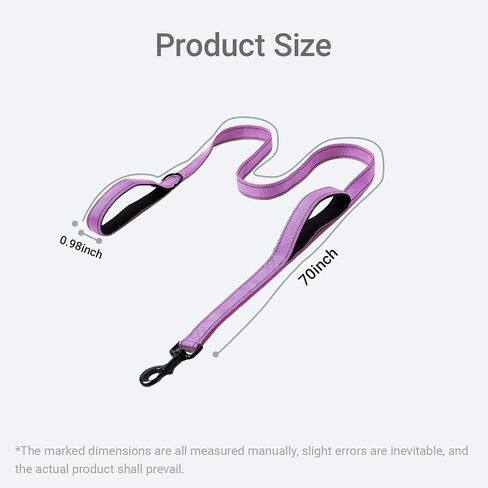 Heavy Duty Dog Leash - 2 Handles by Padded Traffic Handle for Extra Control, 6foot Long - Perfect for Medium to Large Dogs in Saudi Arabia