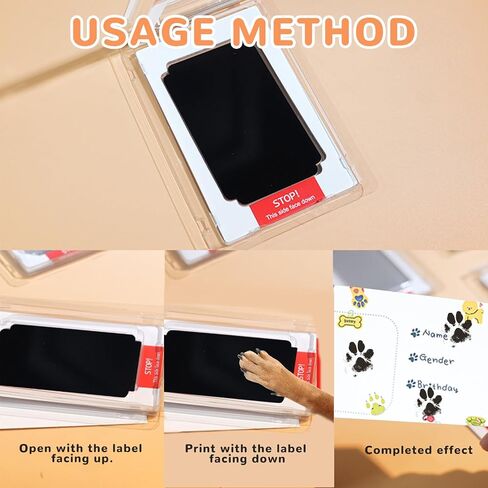 Dog Id Tag Holder with Plastic Label Pet Accessories, Dog Memorial Gift Keychain Gift for Pet Lovers Comes with Black Ink Pad in Saudi Arabia