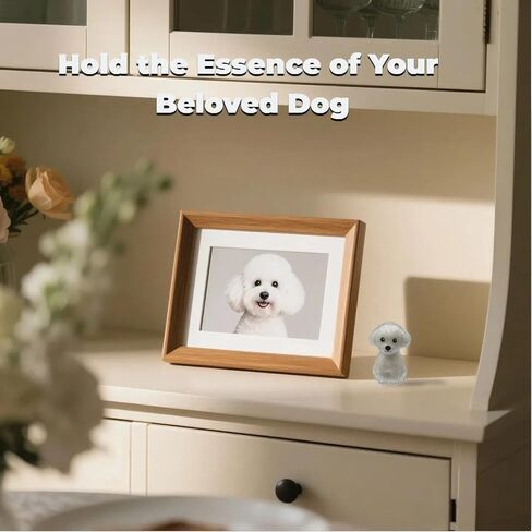 سلاسل مفاتيح لزجاجة تخزين شعر الكلب، هدية تذكارية لهواة التجميع، تذكار من فراء الحيوانات الأليفة 5 قطع مع 1 قطعة سلسلة مفاتيح بإطار معدني للصور (مزيج من الكلاب) in Kuwait