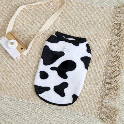 Pet Cow Print Vest Sleeveless Lightweight Apparel for Small Dogs Cats,Ideal for Autumn,Winter and Daily Wear in Saudi Arabia