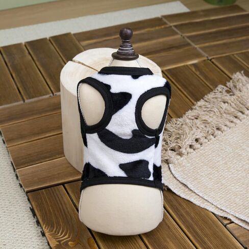 Pet Cow Print Vest Sleeveless Lightweight Apparel for Small Dogs Cats,Ideal for Autumn,Winter and Daily Wear in Saudi Arabia