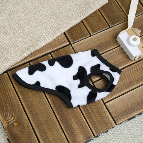 Pet Cow Print Vest Sleeveless Lightweight Apparel for Small Dogs Cats,Ideal for Autumn,Winter and Daily Wear in Saudi Arabia