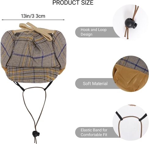 3 Pcs Dog Costume Set Detective Cloak Hat and Glasses for Small Dog Cat Detective Costume for Halloween Party Cosplay(Medium) in Saudi Arabia