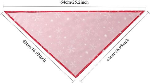 Christmas Dog Bandanas, Santa Claus Snowflakes Dog Scarf for Boy & Girl, for Medium & Large Dogs - Large (Red Snowflakes) in Saudi Arabia