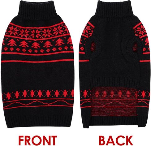 SAWMONG Dog Christmas Sweater, Cable Knit Christmas Pet Sweater, Snowflake Pattern Thick Warm Winter Dog Sweaters, Pet Sweaters for Small Medium Large Dogs(Green, L) in Saudi Arabia