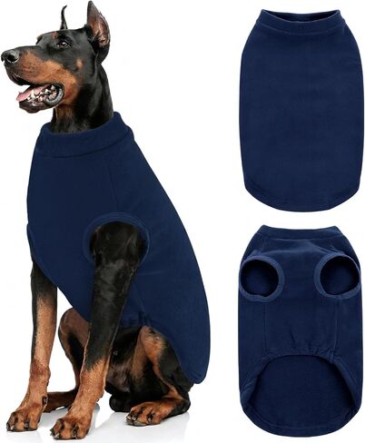 AOFITEE XL Dog Sweater- Dog Fleece Vest Oli Fleece Sweater, Stretchy Dogs Pullover for Large Dogs, Sleeveless Pet Pajama Sweatshirt for Fall Winter, Thermal Oli Pets Sweaters Indoor Outdoor, Blue XL in Saudi Arabia