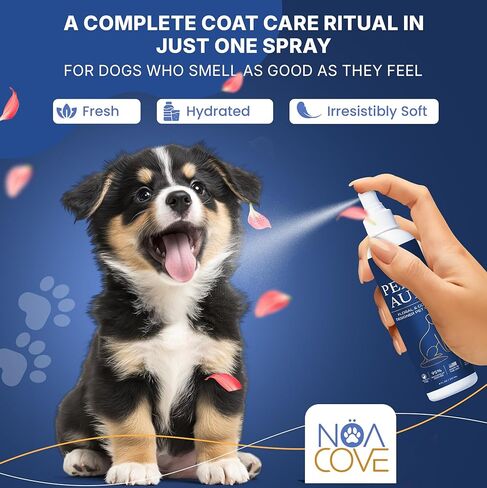 عطر للكلاب - رائحة مصممة فاخرة للكلاب - رذاذ 3 في 1 لإزالة الروائح الكريهة والتكييف والعناية - طبيعي بنسبة 95% - خالي من الكحول - صنع في الولايات المتحدة الأمريكية - بخاخ كولونيا للكلاب يدوم طويلاً in Kuwait