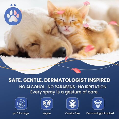 عطر للكلاب - رائحة مصممة فاخرة للكلاب - رذاذ 3 في 1 لإزالة الروائح الكريهة والتكييف والعناية - طبيعي بنسبة 95% - خالي من الكحول - صنع في الولايات المتحدة الأمريكية - بخاخ كولونيا للكلاب يدوم طويلاً in Kuwait