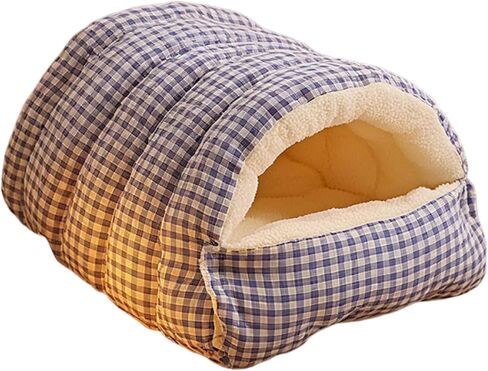 Cozy Monster Cat Bed, Warm Winter Cat Cave with Removable Cushion, Calming Anti-Anxiety Sherpa Fleece Pet Bed for Indoor Cats & Small Dogs, Washable 360° Nesting Design (B - Green, Large) in Saudi Arabia