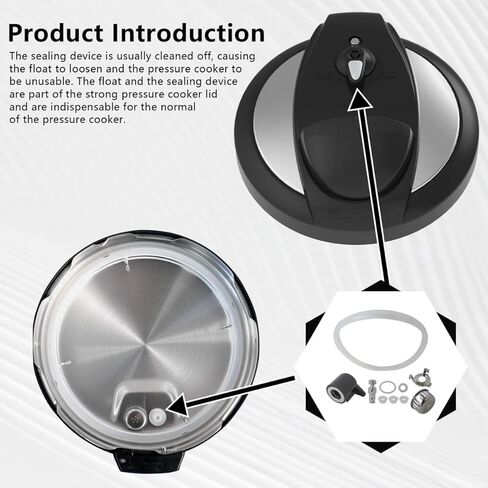 مجموعة قطع غيار بديلة لـ Instant Pot Lux 5، 6 Quart Qt IP-LUX50 IP-LUX60، تتضمن حلقة إغلاق مقبض تحرير البخار وصمام تحرير البخار ودرع مضاد للكتلة من YTXXDEUS in Saudi Arabia