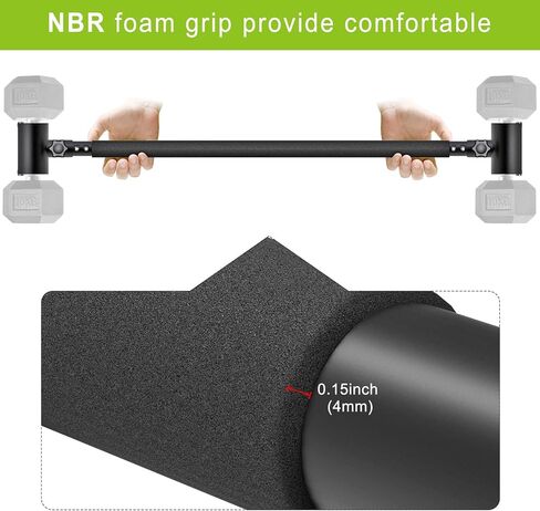 Kipika Barbell Olympic Trap Bar, Hex Bar, Shrug Bar, Deadlift Bar with Folding Handles - Multi-Grip Barbell, Swiss Bar, American Bar, Football Bar, Fits 2" Olympic Plates in Kuwait