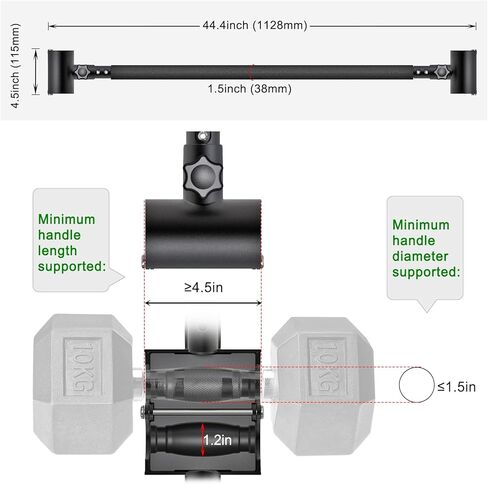 Kipika Barbell Olympic Trap Bar, Hex Bar, Shrug Bar, Deadlift Bar with Folding Handles - Multi-Grip Barbell, Swiss Bar, American Bar, Football Bar, Fits 2" Olympic Plates in Kuwait