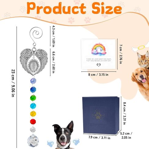 Pet Memorial Gifts for Dogs, Pet Memorial Suncatcher for Loss of Dog Cats Passing Away Remembrance Bereavement Gifts in Saudi Arabia