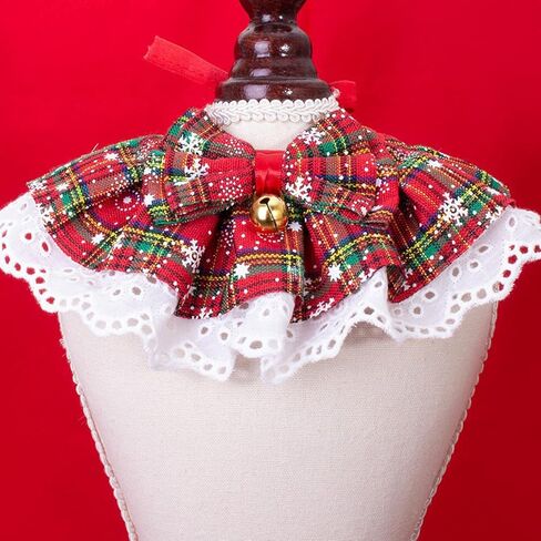 Christmas Scarf Red Green Grid Bow Bell Cat Dog Christmas Towel Collar for Pet Festive Small Medium Pet Dressing Accessory in Saudi Arabia