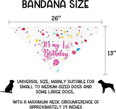 Dogs First Birthday Decorations It's My 1st Birthday Dog Bandana Pet Dog Triangle Scarf Bandana for Dogs1st Birthday Outfit Gifts Party Decorations Dress in Saudi Arabia