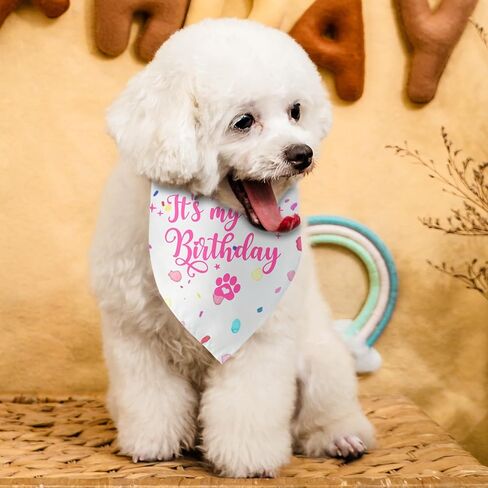 Dogs First Birthday Decorations It's My 1st Birthday Dog Bandana Pet Dog Triangle Scarf Bandana for Dogs1st Birthday Outfit Gifts Party Decorations Dress in Saudi Arabia