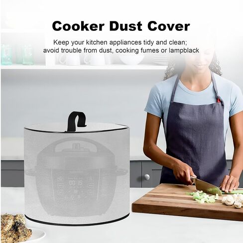 Cooker Dust Cover Heavy Duty Nylon Waterproof Cooker Cover Case forInstant Pot RIO Mini 7-in-1 Multi-Cooker, Pressure Cooker, Slow cook, Sauté, Steam, Rice Maker,4QT (Silver) in Saudi Arabia
