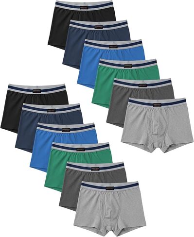 Andrew Scott Basics Boys Big Boys & Toddlers Cotton Knit Underwear Boxer Briefs-Pack of 12 in Kuwait