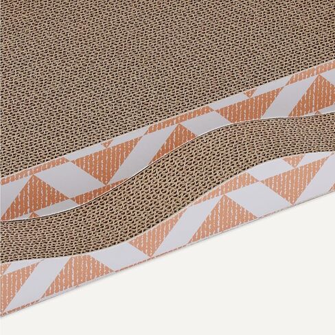 Amazon Basics New Cat Scratch Post، طبقة واحدة مع منحنى، 16.5 × 8.1 × 1.6 بوصة، عبوتان in Saudi Arabia