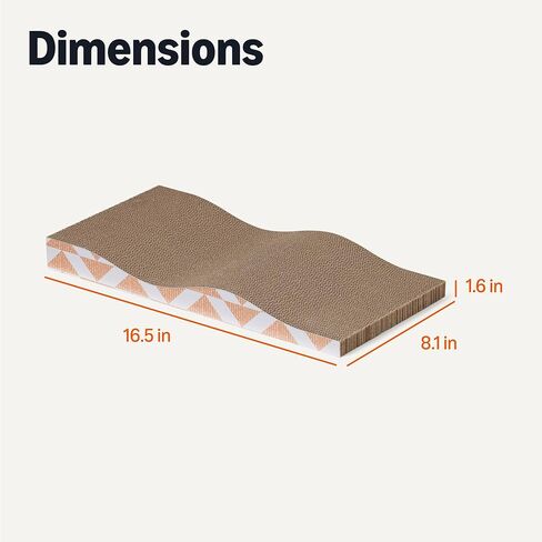 Amazon Basics New Cat Scratch Post، طبقة واحدة مع منحنى، 16.5 × 8.1 × 1.6 بوصة، عبوتان in Saudi Arabia
