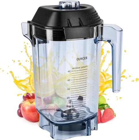 لإبريق الخلاط 48oz، متوافق مع استبدال الخلاط التجاري الهادئ VM0145 VM0100A 36019 15978 16016 BarBoss Drink Machine Advance Upgrade VM0100A Jar Container Cup، ضمان 5 سنوات in Saudi Arabia