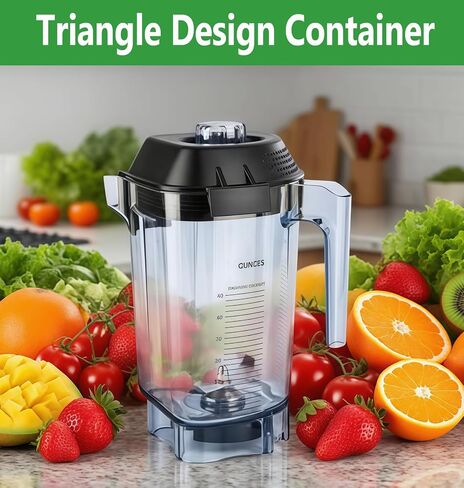 لإبريق الخلاط 48oz، متوافق مع استبدال الخلاط التجاري الهادئ VM0145 VM0100A 36019 15978 16016 BarBoss Drink Machine Advance Upgrade VM0100A Jar Container Cup، ضمان 5 سنوات in Saudi Arabia