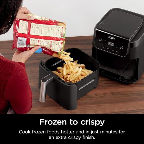 Ninja Pro XL Air Fryer, 6.5 Quart Family Size for Quick Meals, 4-in-1 Functions: Air Fry, Roast, Bake, Reheat, with Nonstick Dishwasher-Safe Basket (Black) in Saudi Arabia