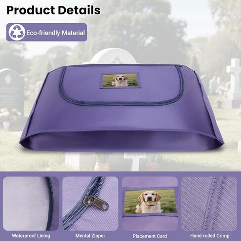 Small Pet Burial Bag Dignified & Leak-Proof Deceased Pet Body Bag for Rabbits, Kittens, and Small Dogs Includes Memorial Keepsake Card for Final Goodbye, Navy, S in Kuwait