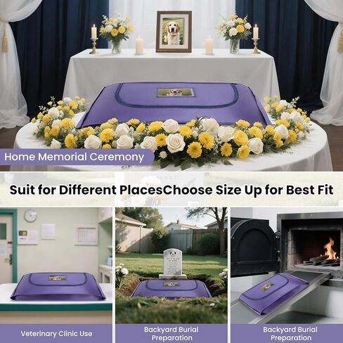 Small Pet Burial Bag Dignified & Leak-Proof Deceased Pet Body Bag for Rabbits, Kittens, and Small Dogs Includes Memorial Keepsake Card for Final Goodbye, Navy, S in Kuwait