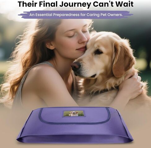 Small Pet Burial Bag Dignified & Leak-Proof Deceased Pet Body Bag for Rabbits, Kittens, and Small Dogs Includes Memorial Keepsake Card for Final Goodbye, Navy, S in Kuwait
