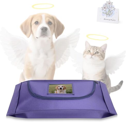 Small Pet Burial Bag Dignified & Leak-Proof Deceased Pet Body Bag for Rabbits, Kittens, and Small Dogs Includes Memorial Keepsake Card for Final Goodbye, Navy, S in Kuwait
